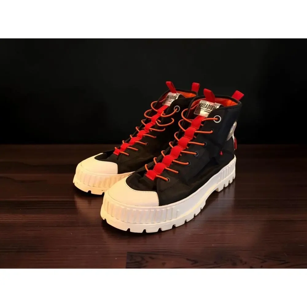 Palladium Pallashock Mid Ticket To Earth Black White Boots Men’s Size 13